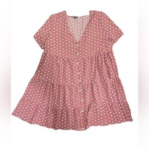 SHEIN Curve Pink Polka Dot Dress 4XL